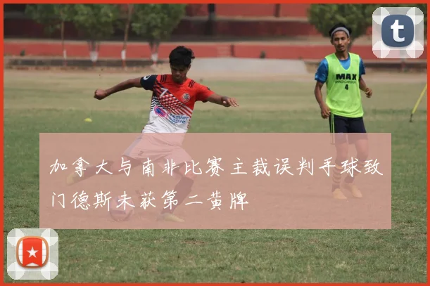 加拿大与南非比赛主裁误判手球致门德斯未获第二黄牌